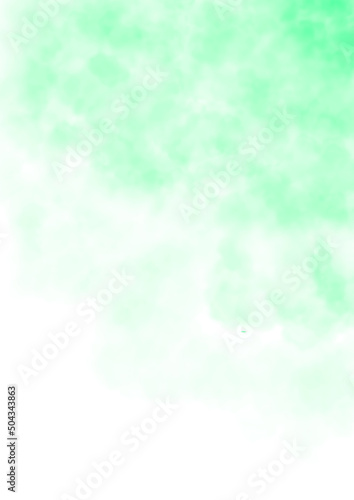 light green in the corner on a white sheet. Abstract watercolor background