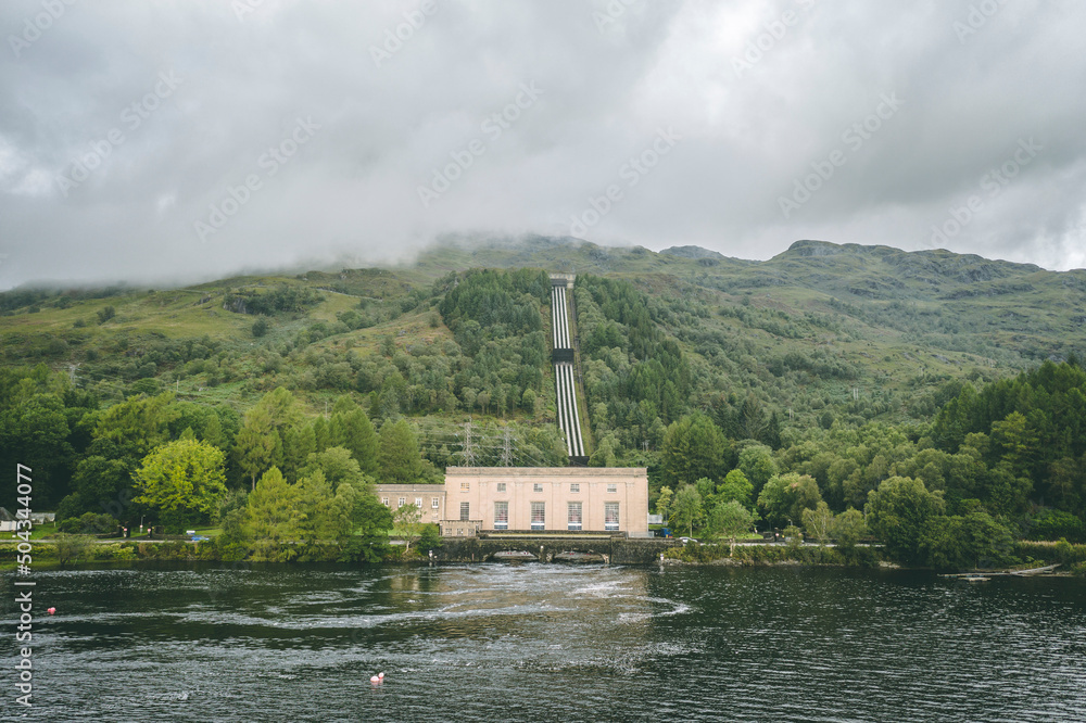 Fototapeta premium SSE Sloy Hydro Power Station, Loch Lomond, Loch Sloy Hydro-Electric Scheme, Loch Sloy, Loch Awe, Inveruglas, Scotland