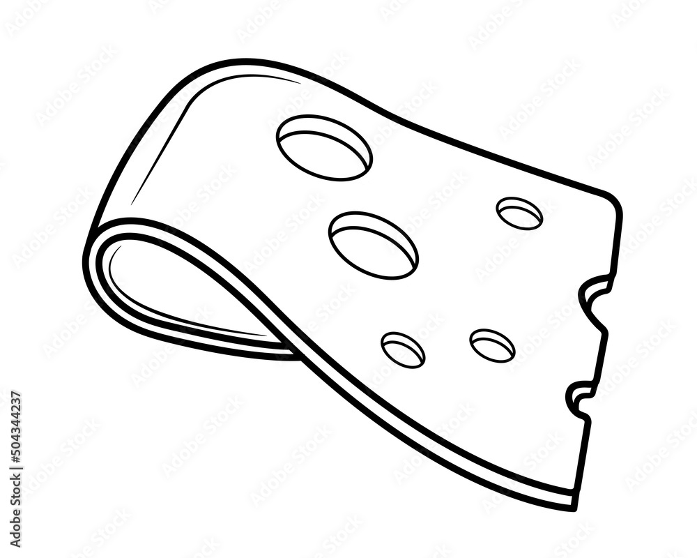 Piece of yellow cheese in isolate on white background Vector illustration. Piece of yellow cheese in isolate on white background Vector illustration.