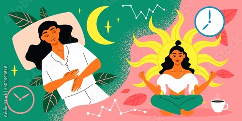Healthy Circadian Rhythm Illustration