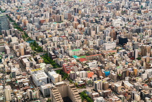空から見た大都会東京