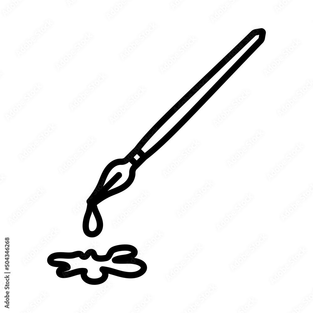 Fountain Pen With Blot Icon Fountain Pen With Blot Icon