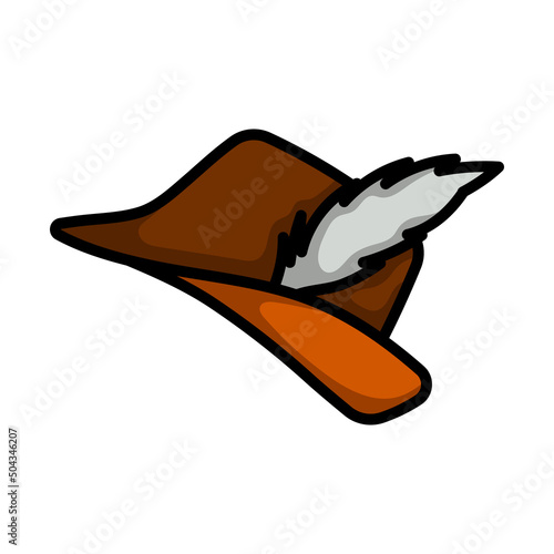 Icon Of Hunter Hat With Feather
