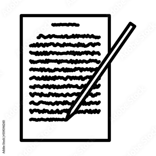 Sheet With Text And Pencil Icon