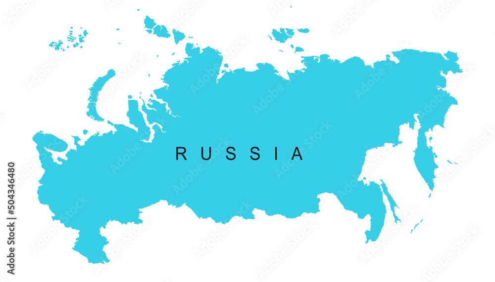 Obraz premium Vector map of Russia. map of the Russian Federation.