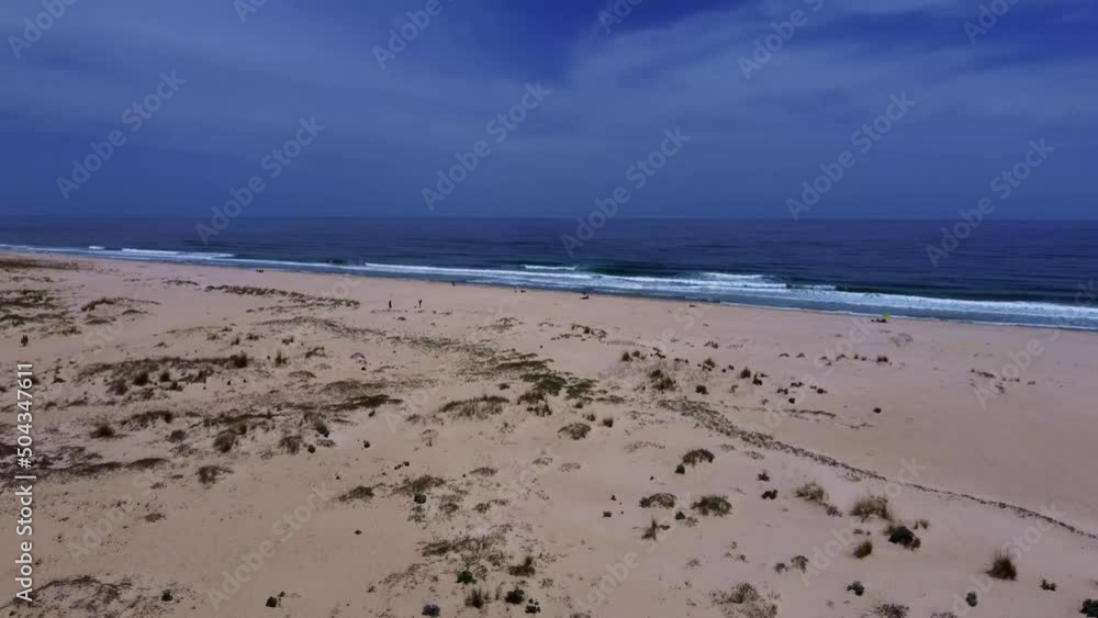 Aerial view of Cacela Beach, Surfing Waves By Drone, Algarve - Portugal Aerial view of Cacela Beach, Surfing Waves By Drone, Algarve - Portugal