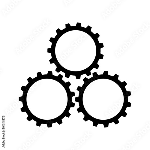 Gear, cog, settings icon vector illustration
