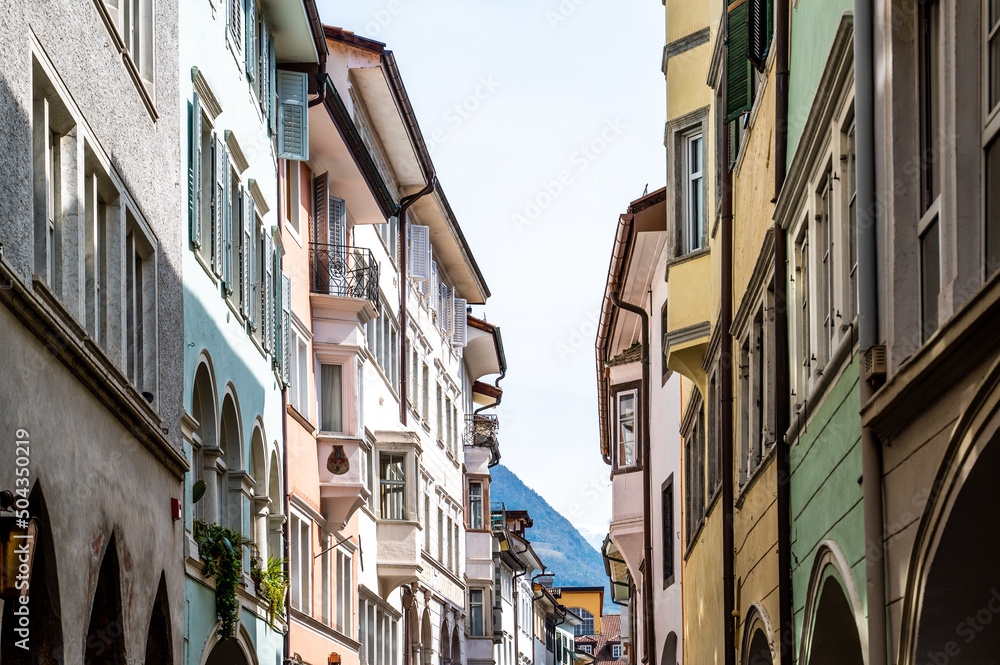 Schöne Altstadt Bozen in Südtirol, Italien