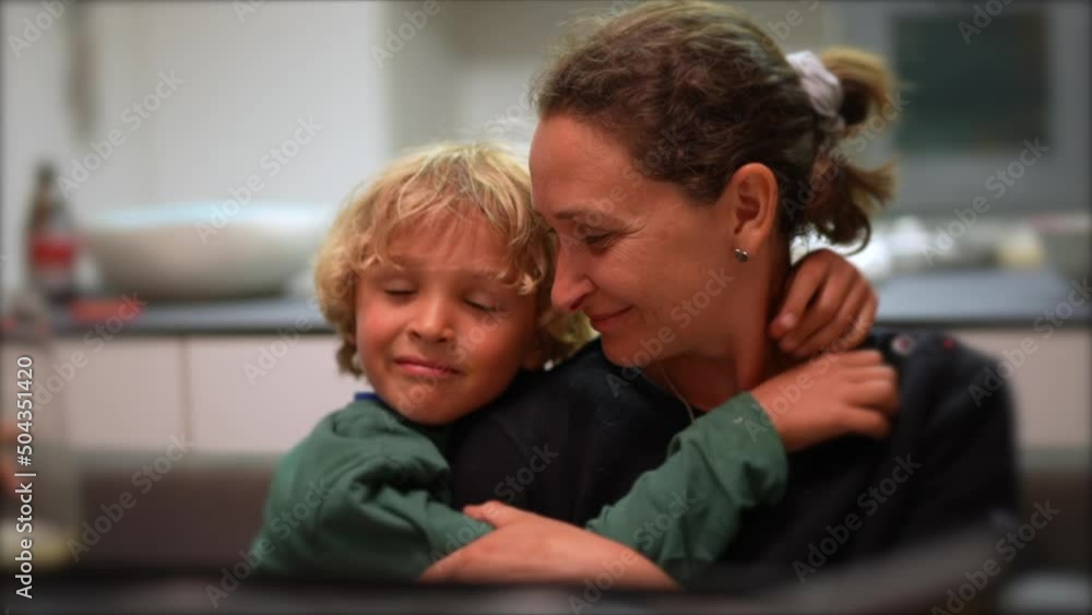 Mother with children together family love and tenderness Mother with children together family love and tenderness