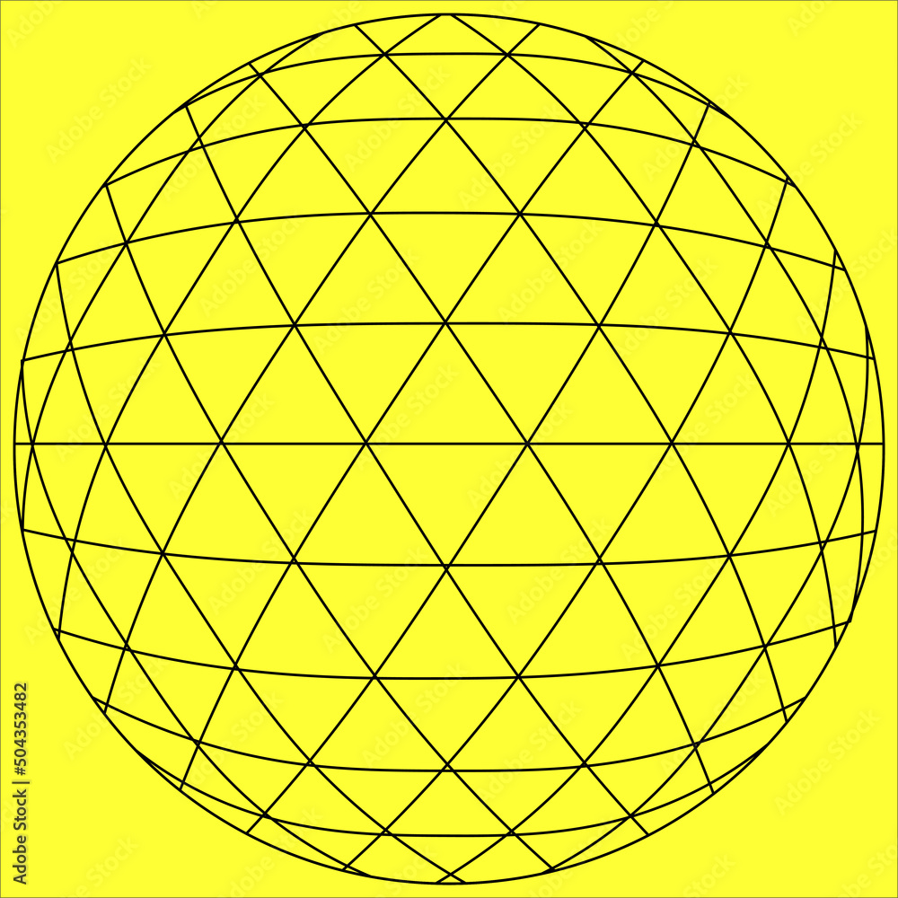 Geodesic sphere graphic vector illustration, perfect for construction ...