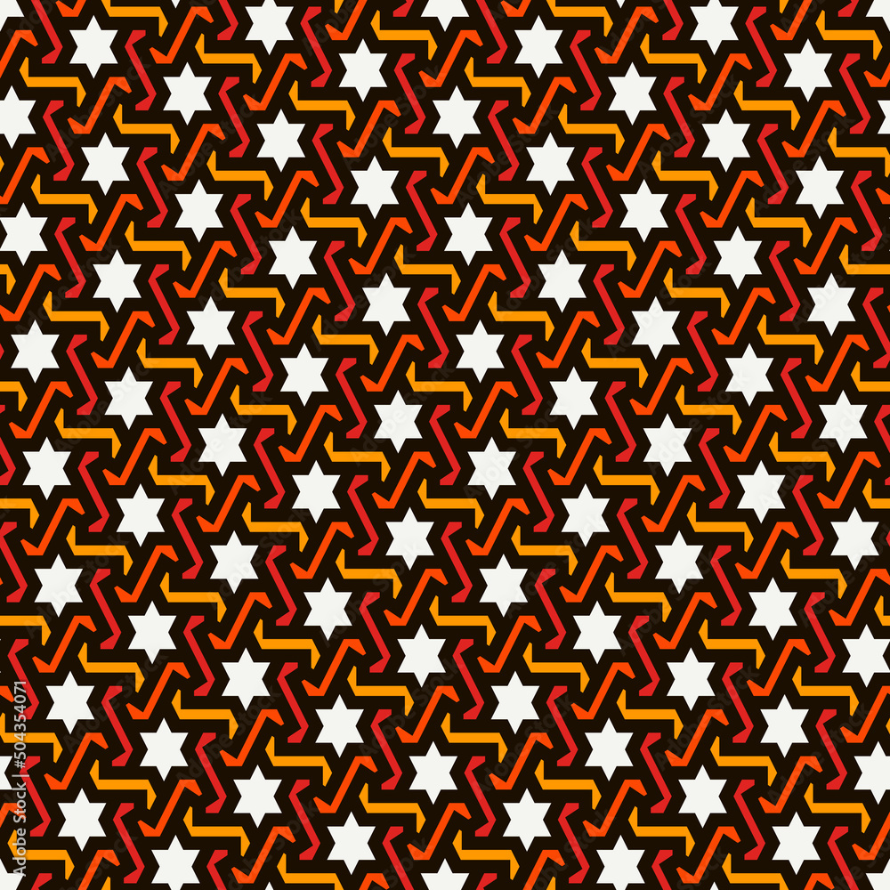 Oriental ancient mosaic pattern. Ethnic ornament. Repeated geometric figures, stars motif. Seamless surface design. Ornamental wallpaper. Geo abstract background. Digital paper, textile print. Vector Oriental ancient mosaic pattern. Ethnic ornament. Repeated geometric figures, stars motif. Seamless surface design. Ornamental wallpaper. Geo abstract background. Digital paper, textile print. Vector