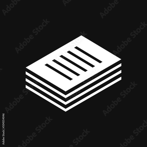 Document stack icon on grey background