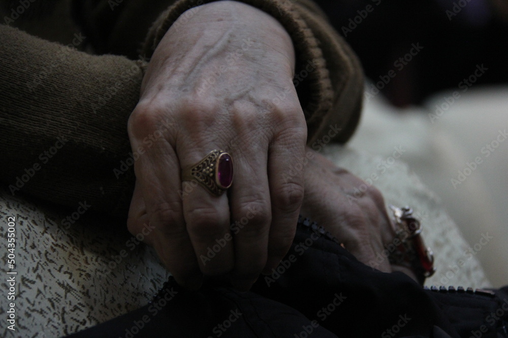 Hands of an old woman 