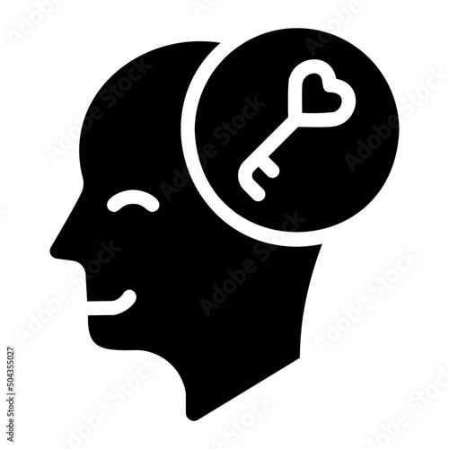 open mind glyph icon