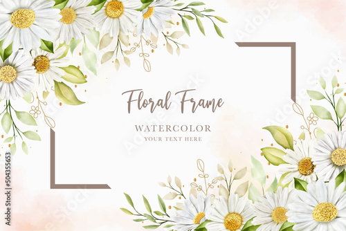 hand drawn daisy floral background design
