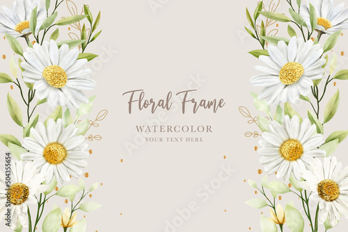 hand drawn daisy floral background design