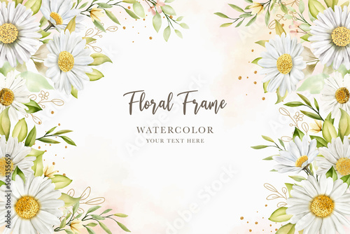 hand drawn daisy floral background design