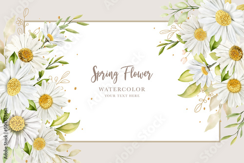 hand drawn daisy floral background design