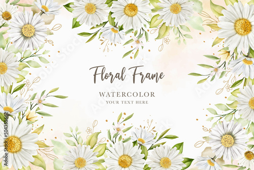 hand drawn daisy floral background design