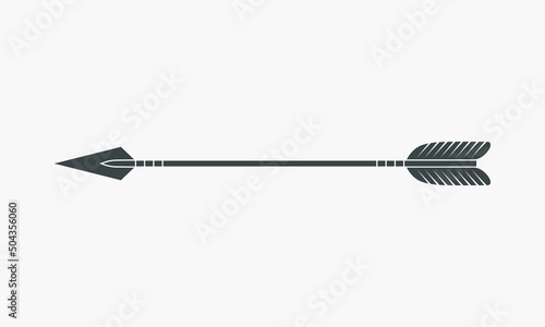 Arrow graphic icon. Arrow sign isolated on white background. Vector illustration