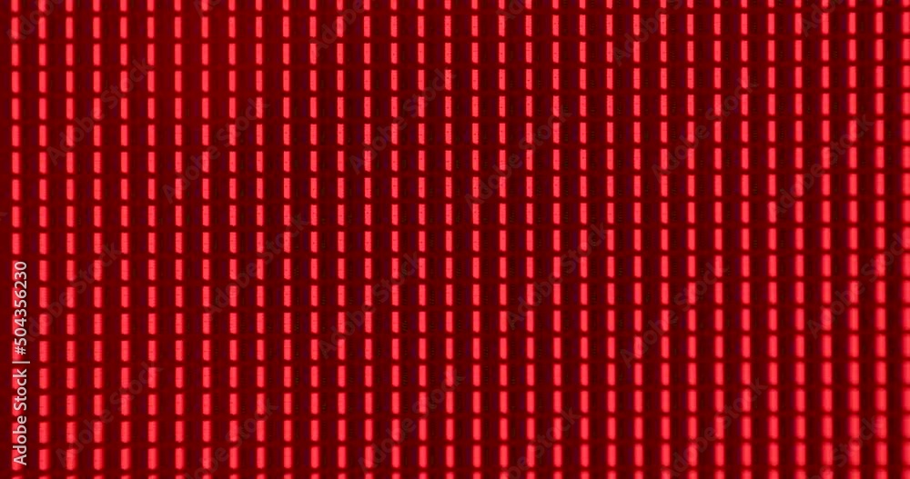 Close-up of LED light bulbs slow color change. Green blue, red. Screen technology. Production of a picture from an electronic pixel. Close-up of LED light bulbs slow color change. Green blue, red. Screen technology. Production of a picture from an electronic pixel.