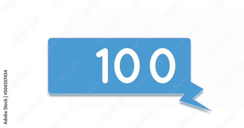 Blue chat box with increasing numbers 4k Blue chat box with increasing numbers 4k