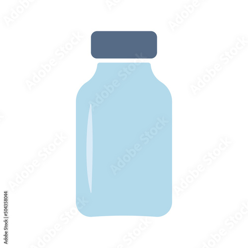Insulin dose bottle icon, isolated, black on the white background.