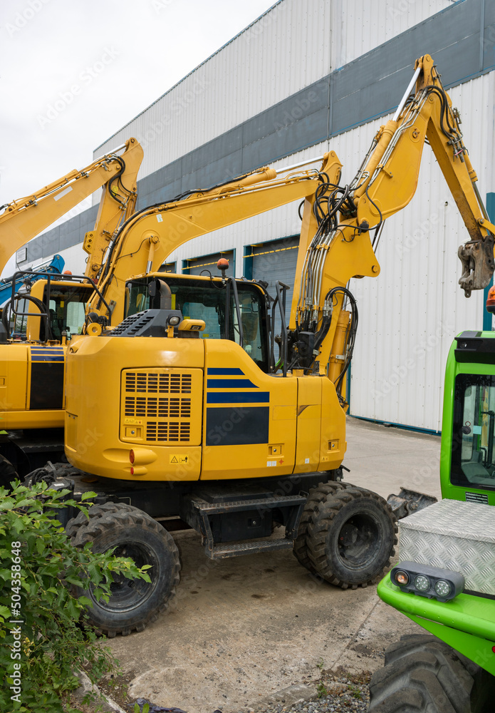 Excavator on a construction site