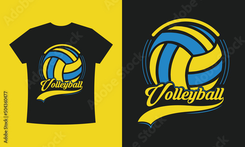 Volleyball basketball custom bulk typography t-shirt design vector template Premium
