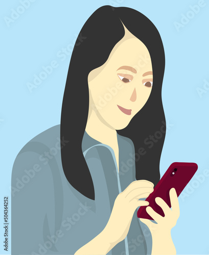 woman texting on mobile