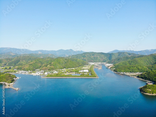 愛媛県宇和島市 岩松川河口の風景 