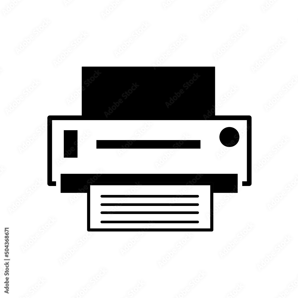 printer icon vector on white background printer icon vector on white background