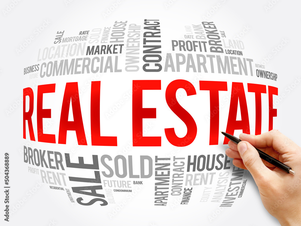 Real Estate word cloud collage, business concept background Real Estate word cloud collage, business concept background