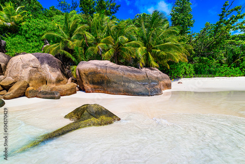 The Beach Anse Lazio, Praslin - Seychelles Island, Indian Ocean, Africa photo