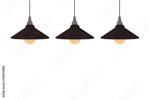 loft style lamp on white background isolated interior element vector