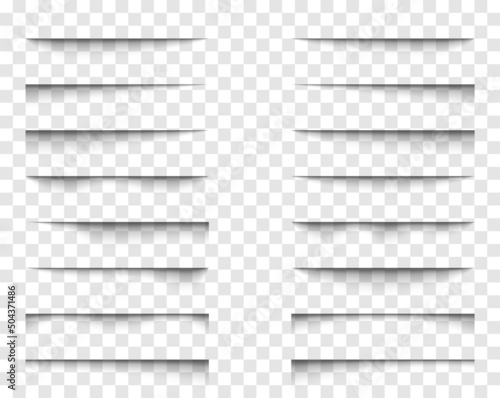 Realistic overlay transparent shadow effects. Vector illustration