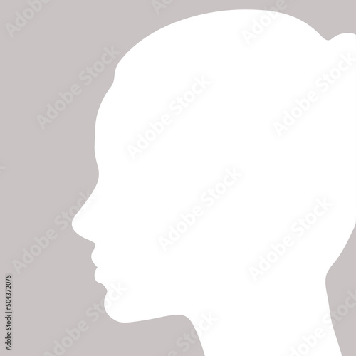 Woman silhouette, avatar profile or icon. Vector illustration