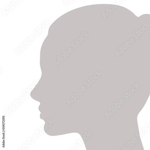 Woman silhouette, avatar profile or icon. Vector illustration