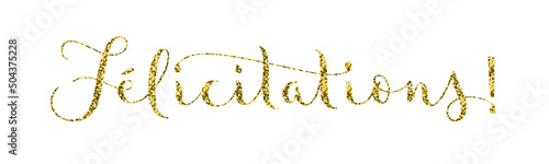 Banniere calligraphique vecteur FELICTATIONS! 
