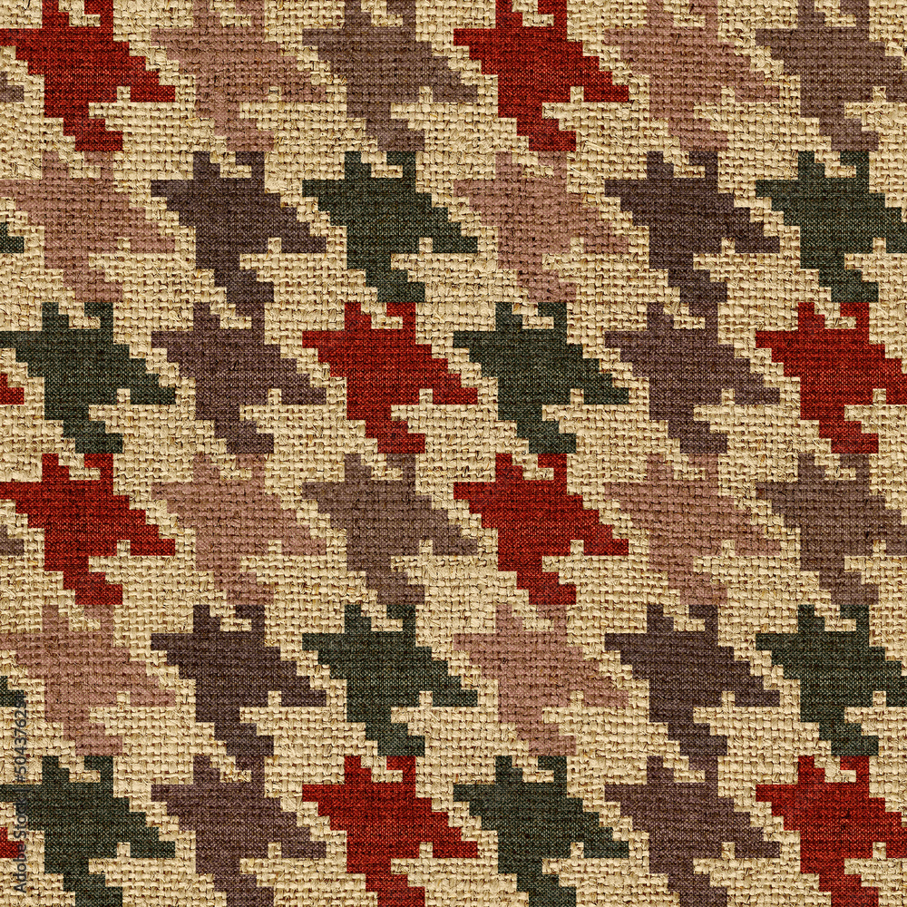 Sack Burlap Textured Background Colorful Houndstooth Stylish Natural Seamless Pattern Perfect for Home Textile or Wall Paper Allover Fabric Print Sack Burlap Textured Background Colorful Houndstooth Stylish Natural Seamless Pattern Perfect for Home Textile or Wall Paper Allover Fabric Print