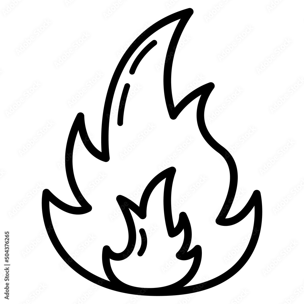 Fire energy source concept balck simple flat vector illustration, isolated on white. Fire energy source concept balck simple flat vector illustration, isolated on white.