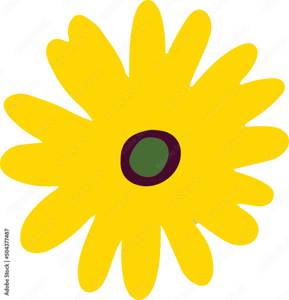 sunflower illustration single flower sunflower illustration single flower