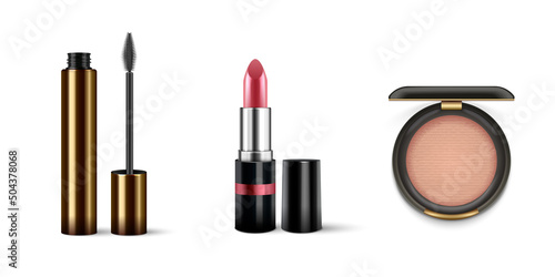 Realistic Cosmetic Products Set