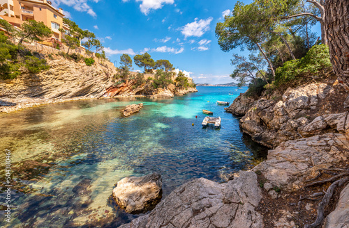 Fototapeta Naklejka Na Ścianę i Meble -  Mallorca island, a small beach among the rocks