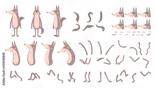 Wolf Cartoon Set