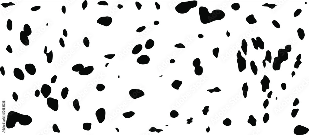 Dalmatian Motifs Pattern. Animal Print-Series. Vector Illustration 