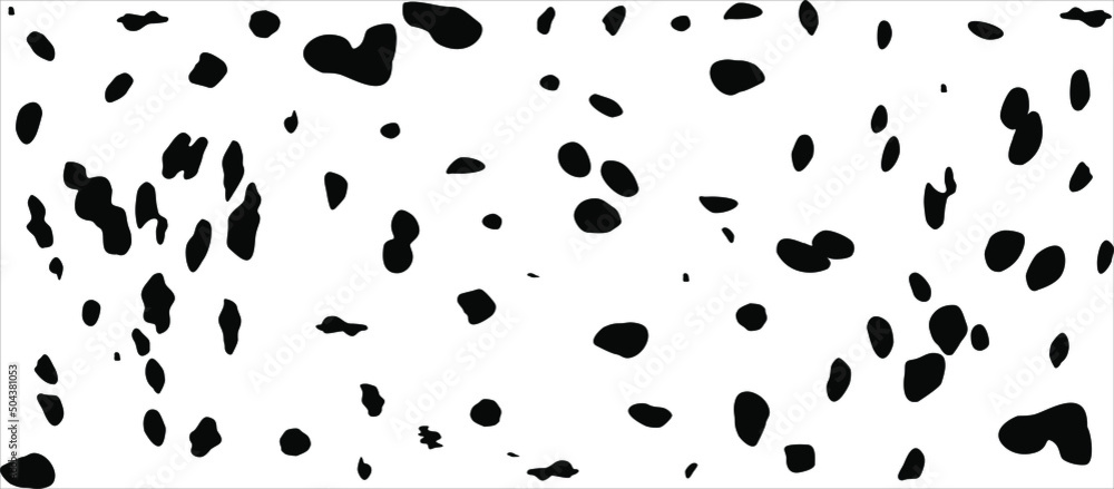 Dalmatian Motifs Pattern. Animal Print-Series. Vector Illustration 