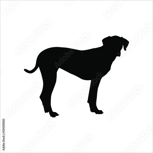 Dog Silhouette for Logo Type  Art Illustration  Pictogram or Graphic Design Element. Vector Illustration 