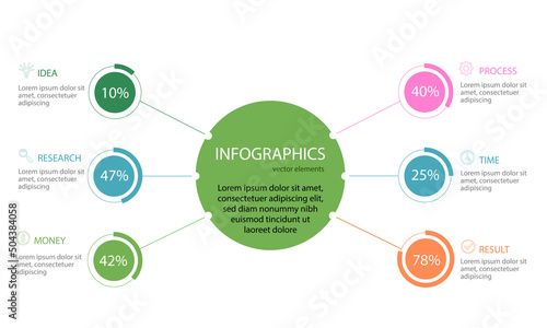 Vector Infographic design with icons. process diagram  flow chart  info graph  Infographics for business concept  presentations banner  workflow layout.