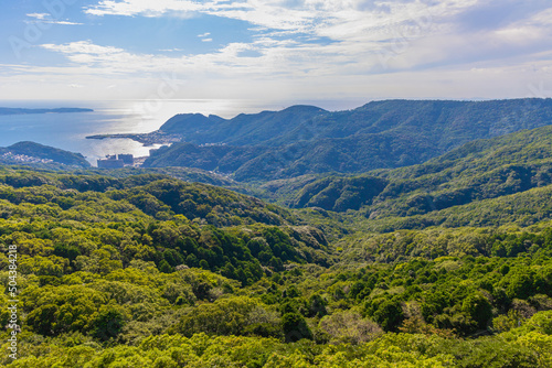 Fototapeta Naklejka Na Ścianę i Meble -  稲佐山展望台から見た長崎の自然風景